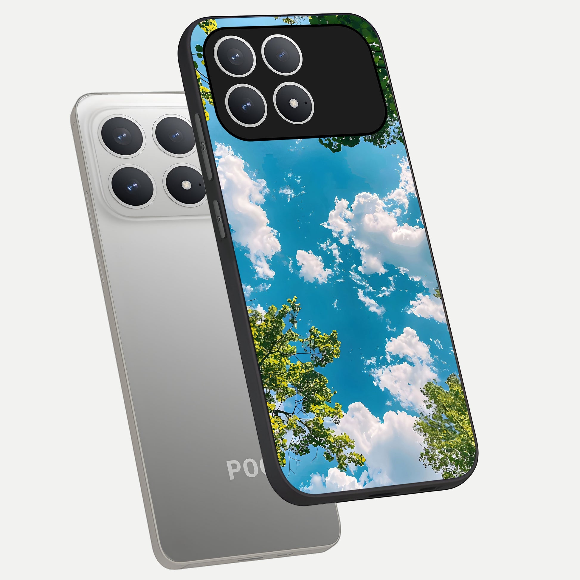  Green Moon Energy phone case For Poco F8 Pro showing premium glass back cover with detailed artwork
