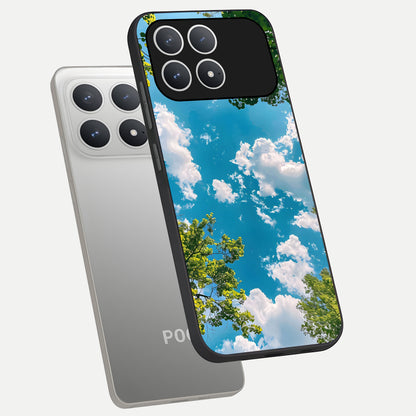  Green Moon Energy phone case For Poco F8 Pro showing premium glass back cover with detailed artwork