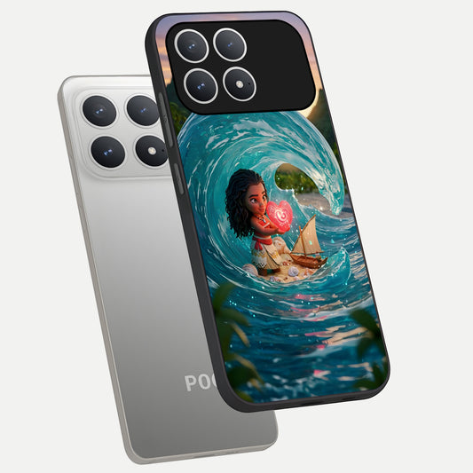  Heart of Ocean phone case For Poco F8 Pro showing premium glass back cover with detailed artwork