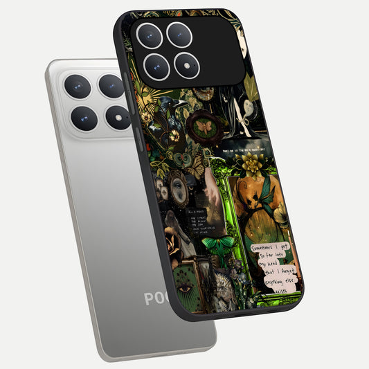  Mystic Woods Secret phone case For Poco F8 Pro showing premium glass back cover with detailed artwork