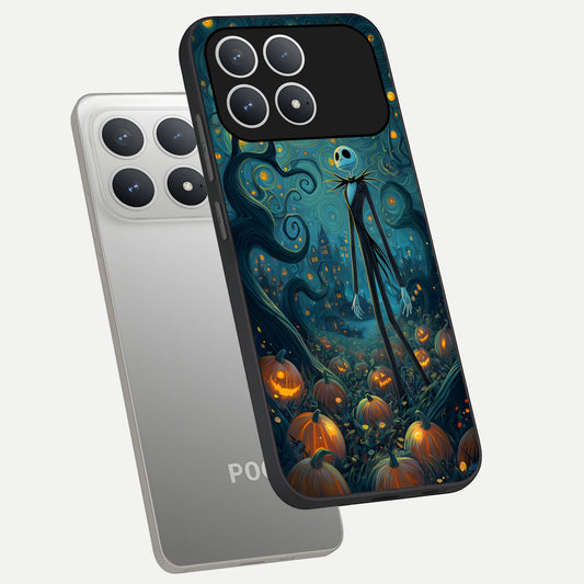  Pumpkin Moonlight Tale phone case For Poco F8 Pro showing premium glass back cover with detailed artwork