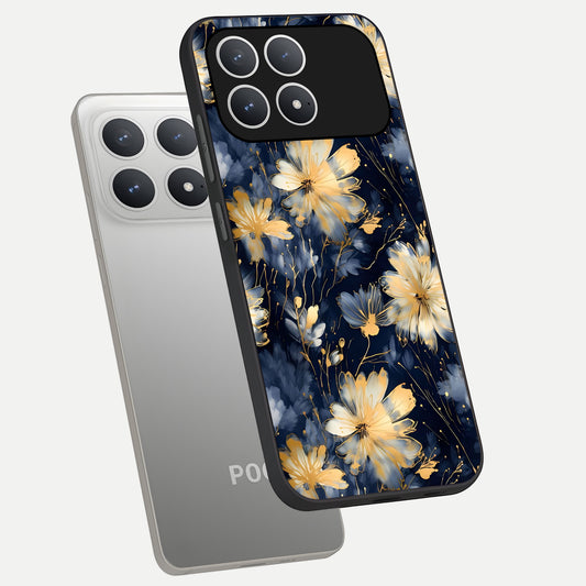  Royal Petal Dream phone case For Poco F8 Pro showing premium glass back cover with detailed artwork