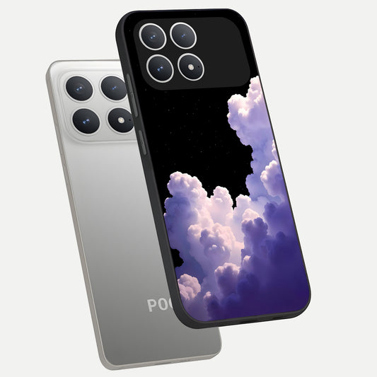  Starlit Night Whispers phone case For Poco F8 Pro showing premium glass back cover with detailed artwork
