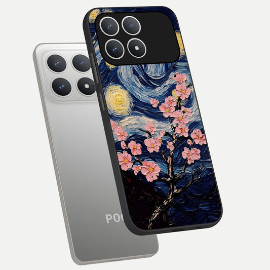 Van Gogh Scenery phone case For Poco F8 Pro showing premium glass back cover with detailed artwork
