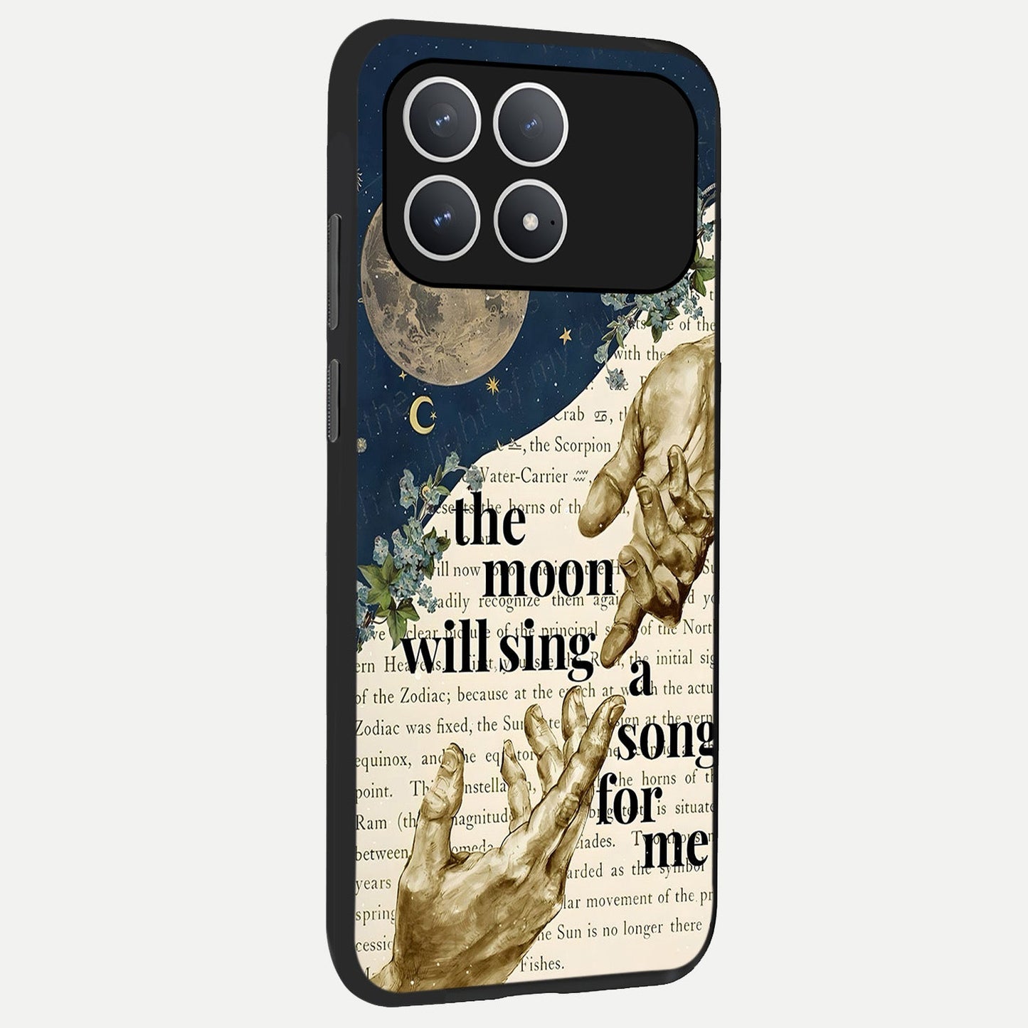  Aesthetic Divine back cover For Poco F8 Pro slim fit glass case with vibrant aesthetic design