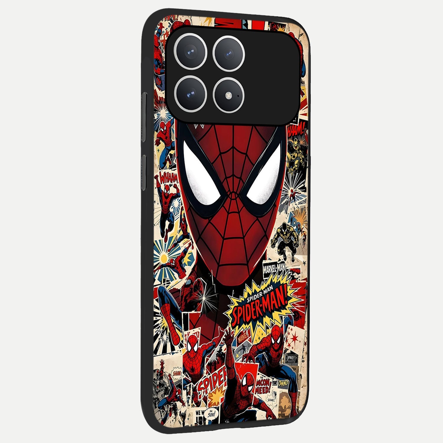  Aesthetic Wonder Spider back cover For Poco F8 Pro slim fit glass case with vibrant aesthetic design