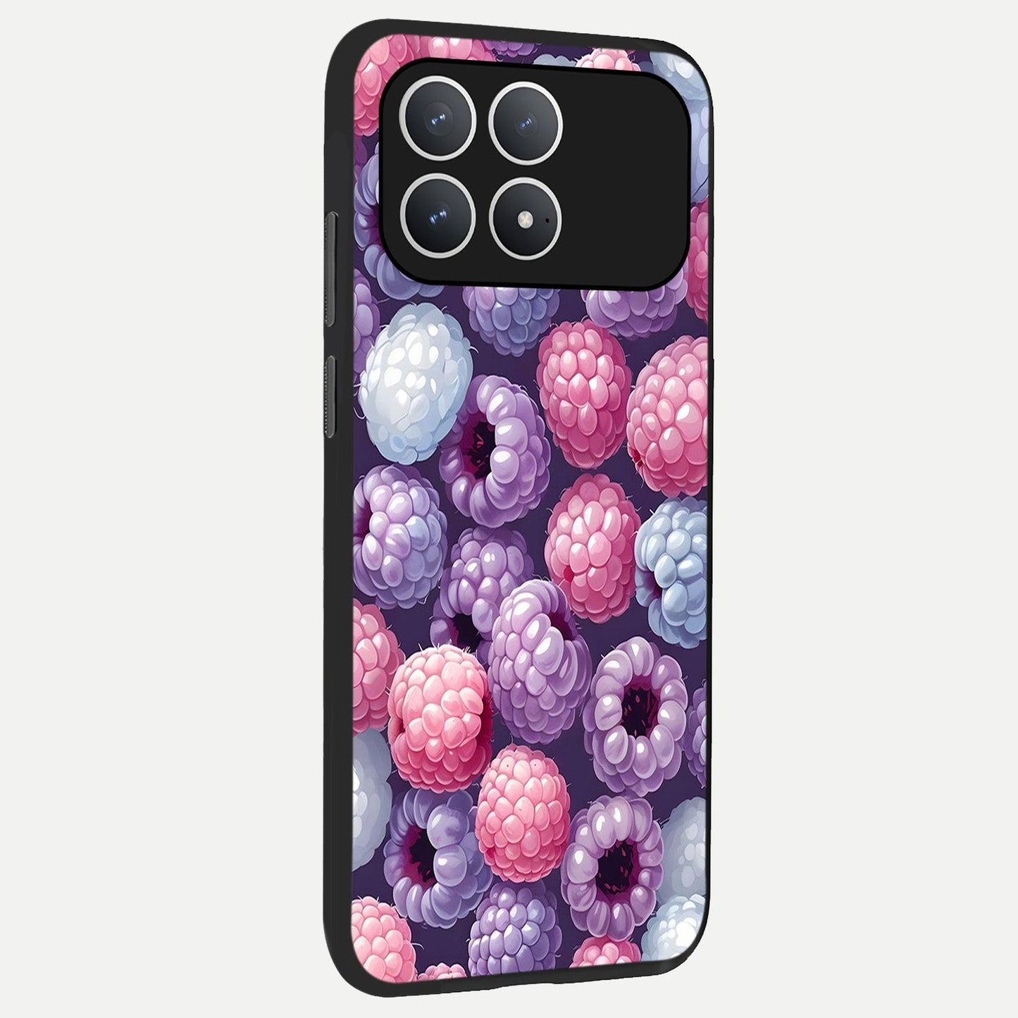  Berry Candy Pop back cover For Poco F8 Pro slim fit glass case with vibrant aesthetic design