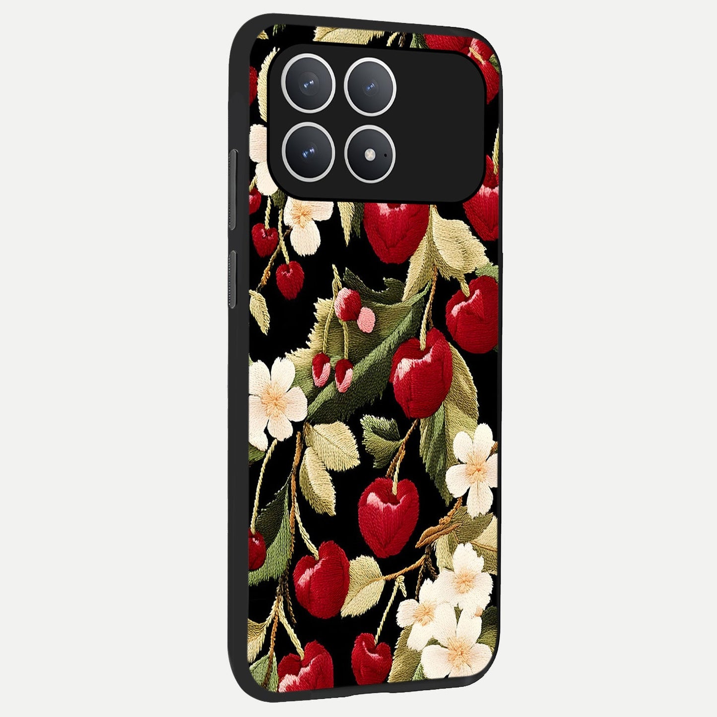  Blooming Spendor Bird back cover For Poco F8 Pro slim fit glass case with vibrant aesthetic design
