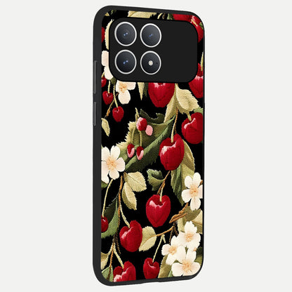  Blooming Spendor Bird back cover For Poco F8 Pro slim fit glass case with vibrant aesthetic design