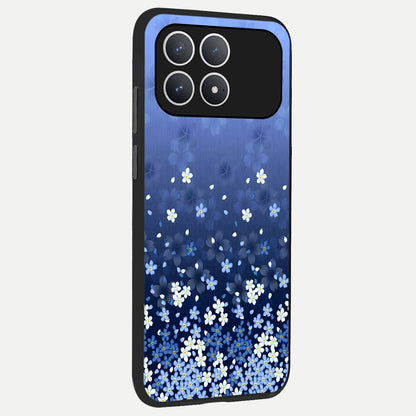  Blue Starry back cover For Poco F8 Pro slim fit glass case with vibrant aesthetic design
