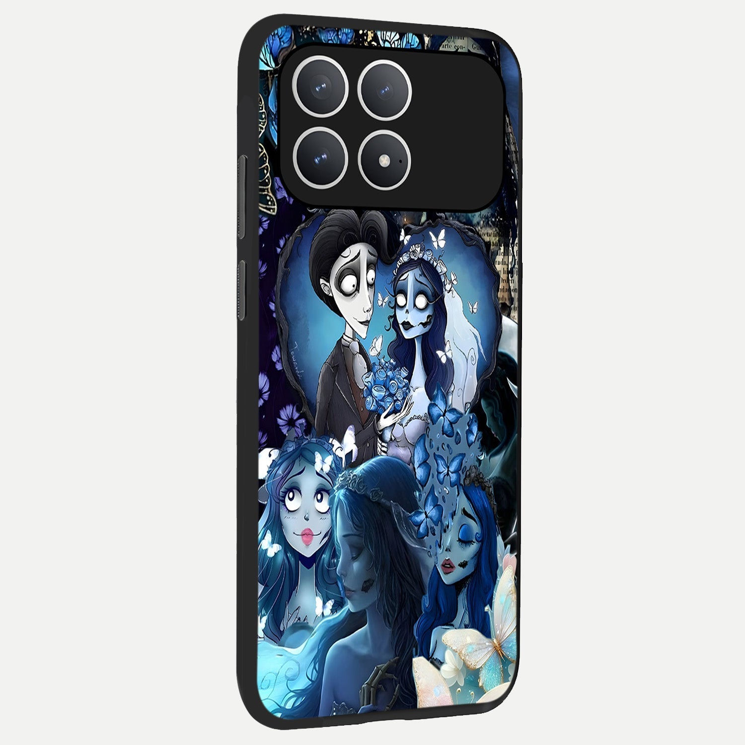  Butterfly Ghost Soul back cover For Poco F8 Pro slim fit glass case with vibrant aesthetic design