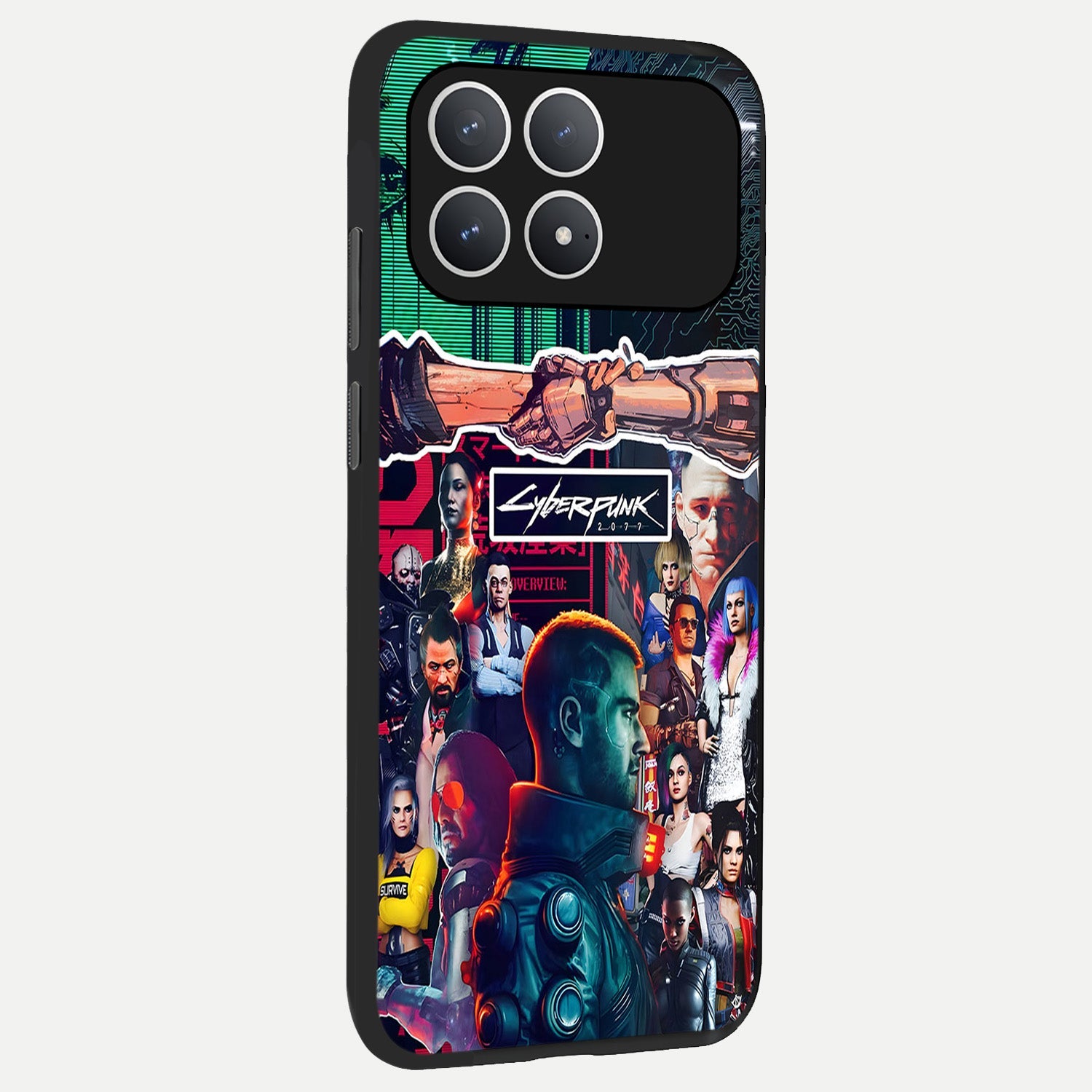  CYBERPUNK Legacy back cover For Poco F8 Pro slim fit glass case with vibrant aesthetic design