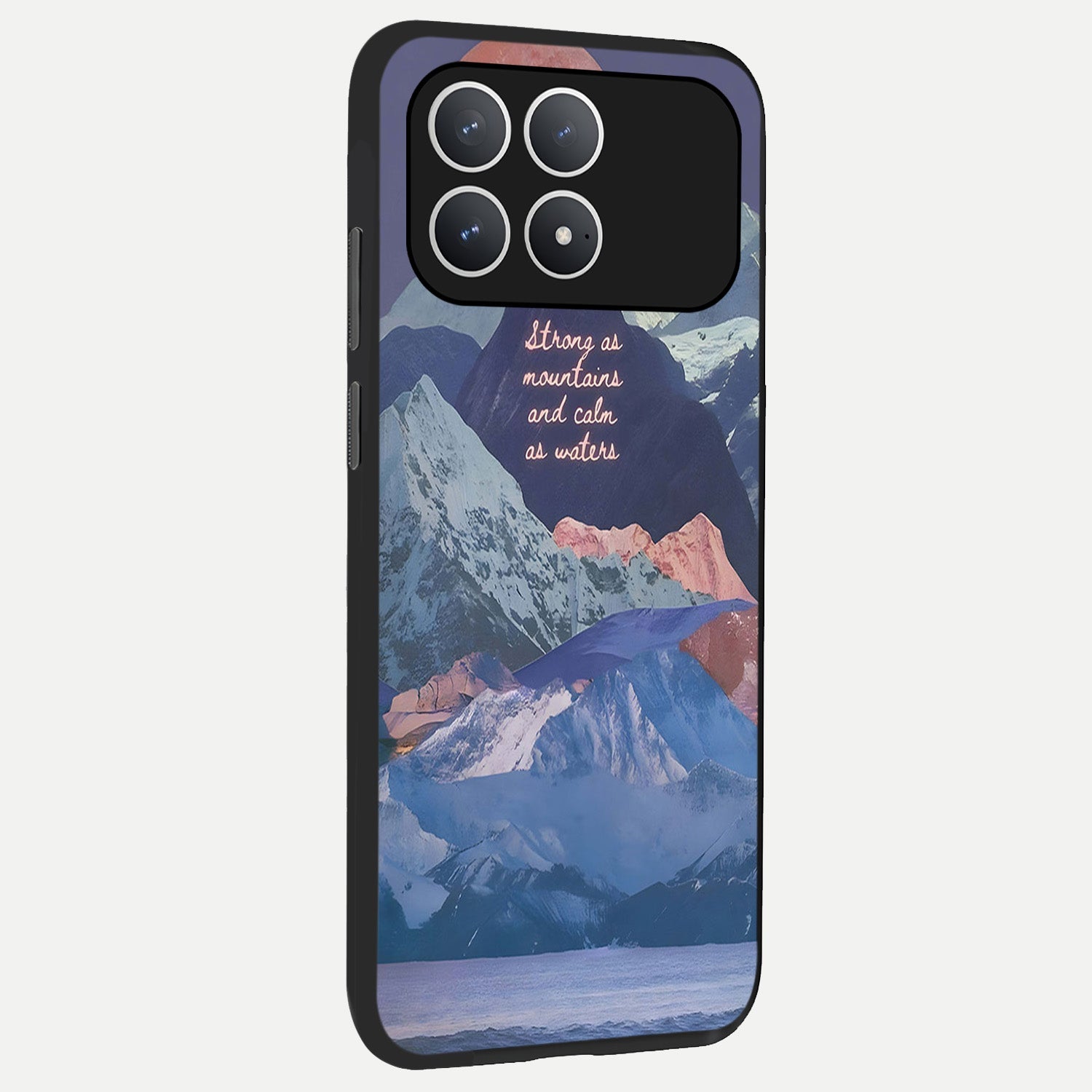 Celestial Mountain Calm back cover For Poco F8 Pro slim fit glass case with vibrant aesthetic design