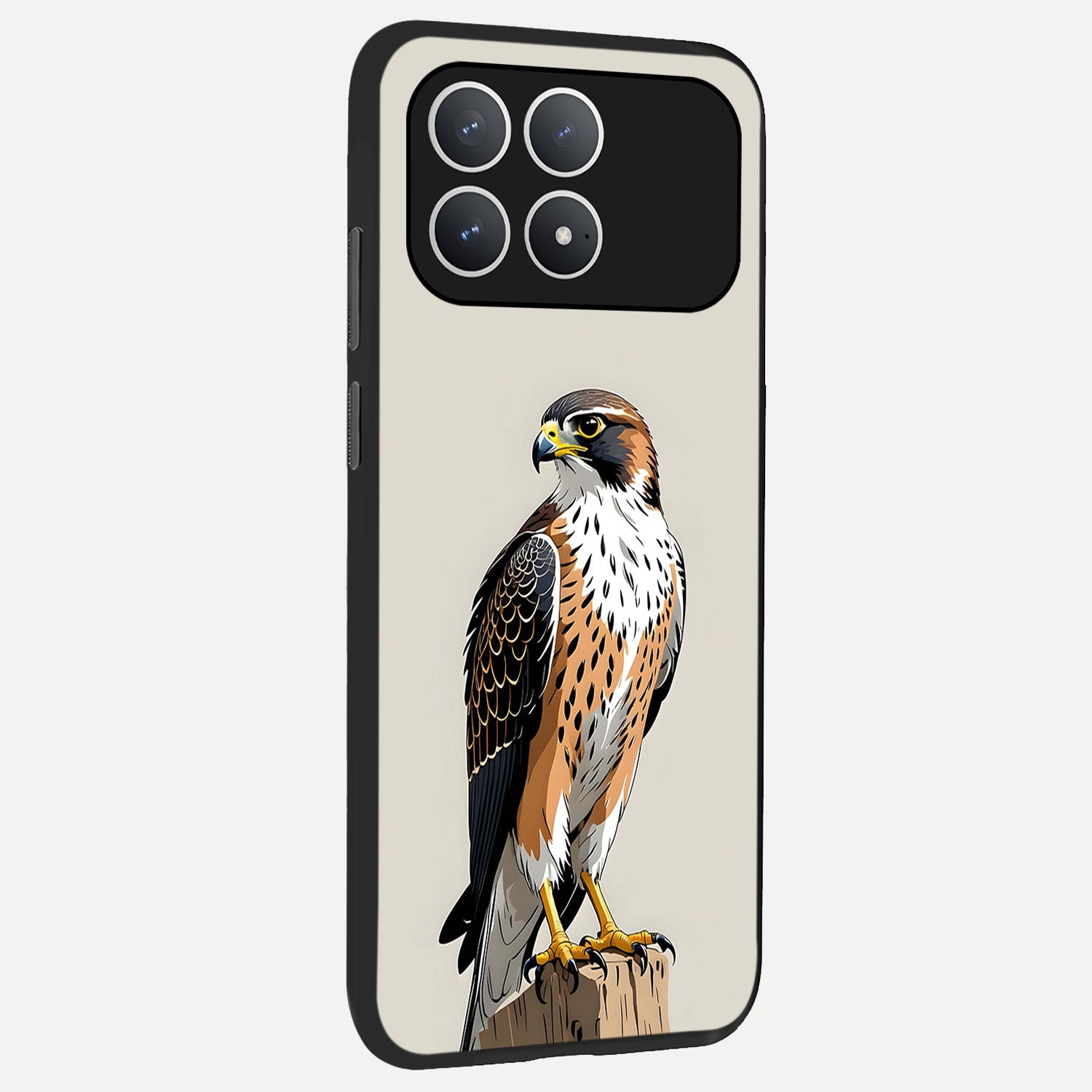 Clever Eagle back cover For Poco F8 Pro slim fit glass case with vibrant aesthetic design
