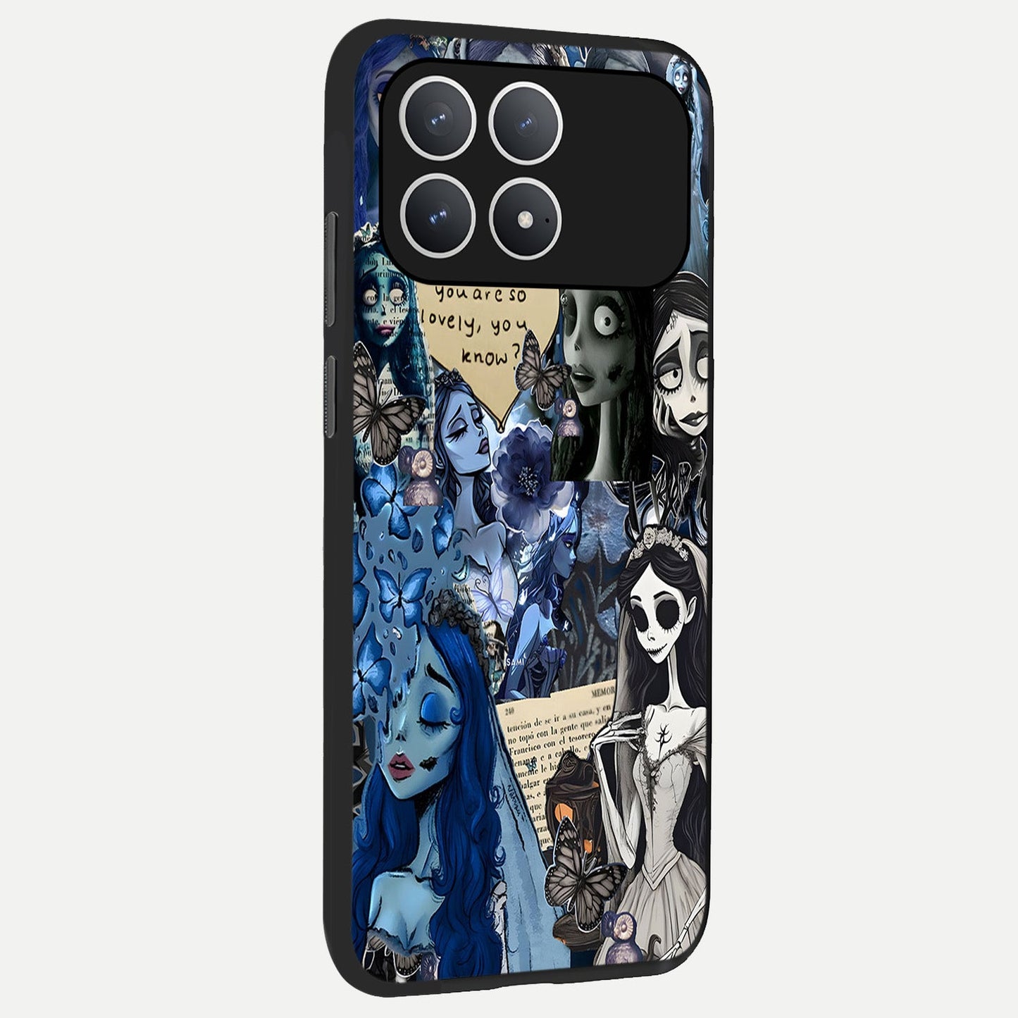  Corpse Bride Posters back cover For Poco F8 Pro slim fit glass case with vibrant aesthetic design