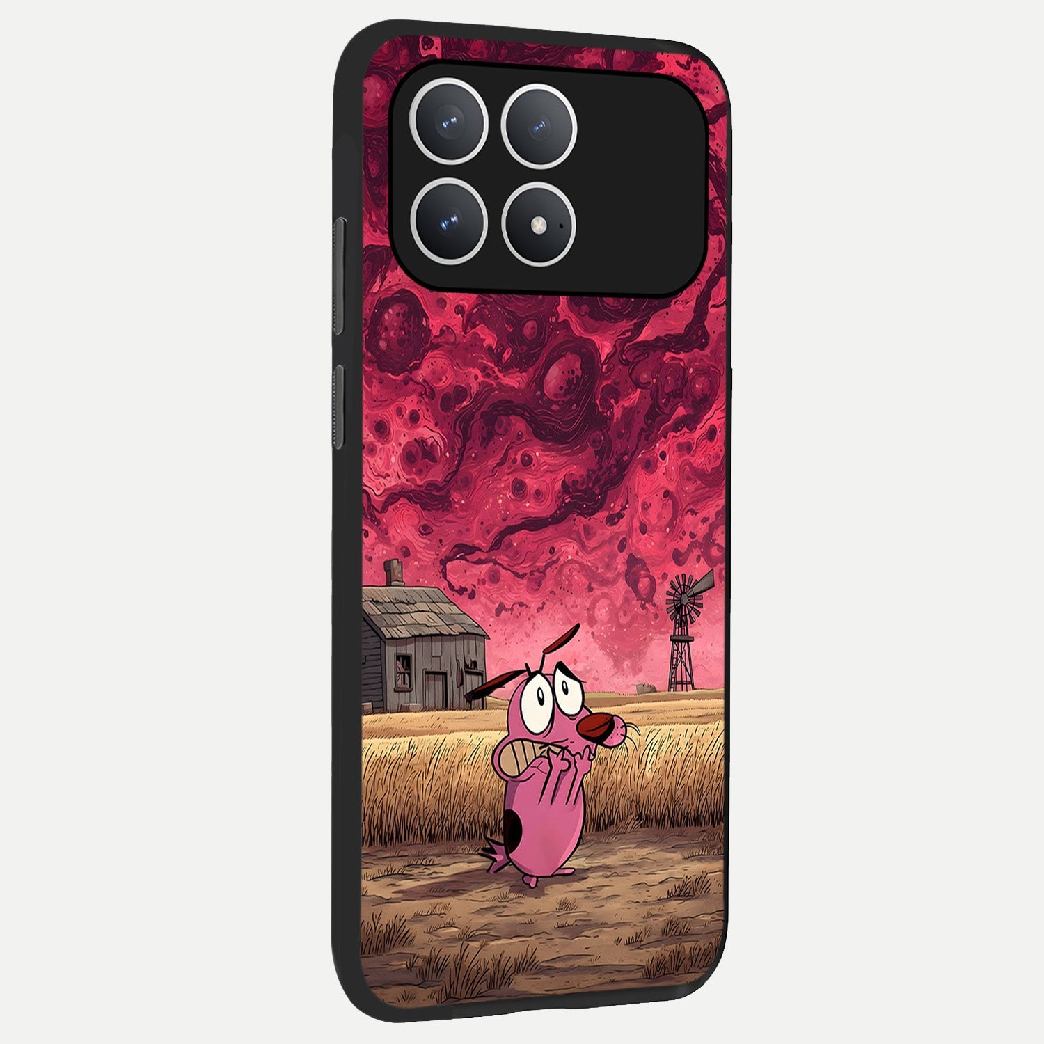  Courage Under Sky back cover For Poco F8 Pro slim fit glass case with vibrant aesthetic design