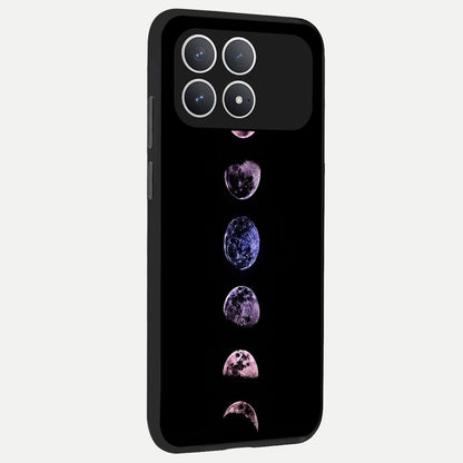 Crimson All Planets back cover For Poco F8 Pro slim fit glass case with vibrant aesthetic design