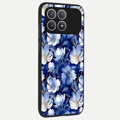  Cute Floral Patterns back cover For Poco F8 Pro slim fit glass case with vibrant aesthetic design