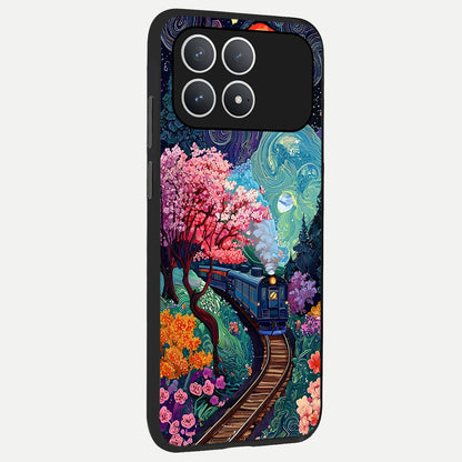  Digital Art back cover For Poco F8 Pro slim fit glass case with vibrant aesthetic design