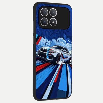  Drift Power Rush back cover For Poco F8 Pro slim fit glass case with vibrant aesthetic design