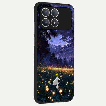  Firefly Meadow Magic back cover For Poco F8 Pro slim fit glass case with vibrant aesthetic design