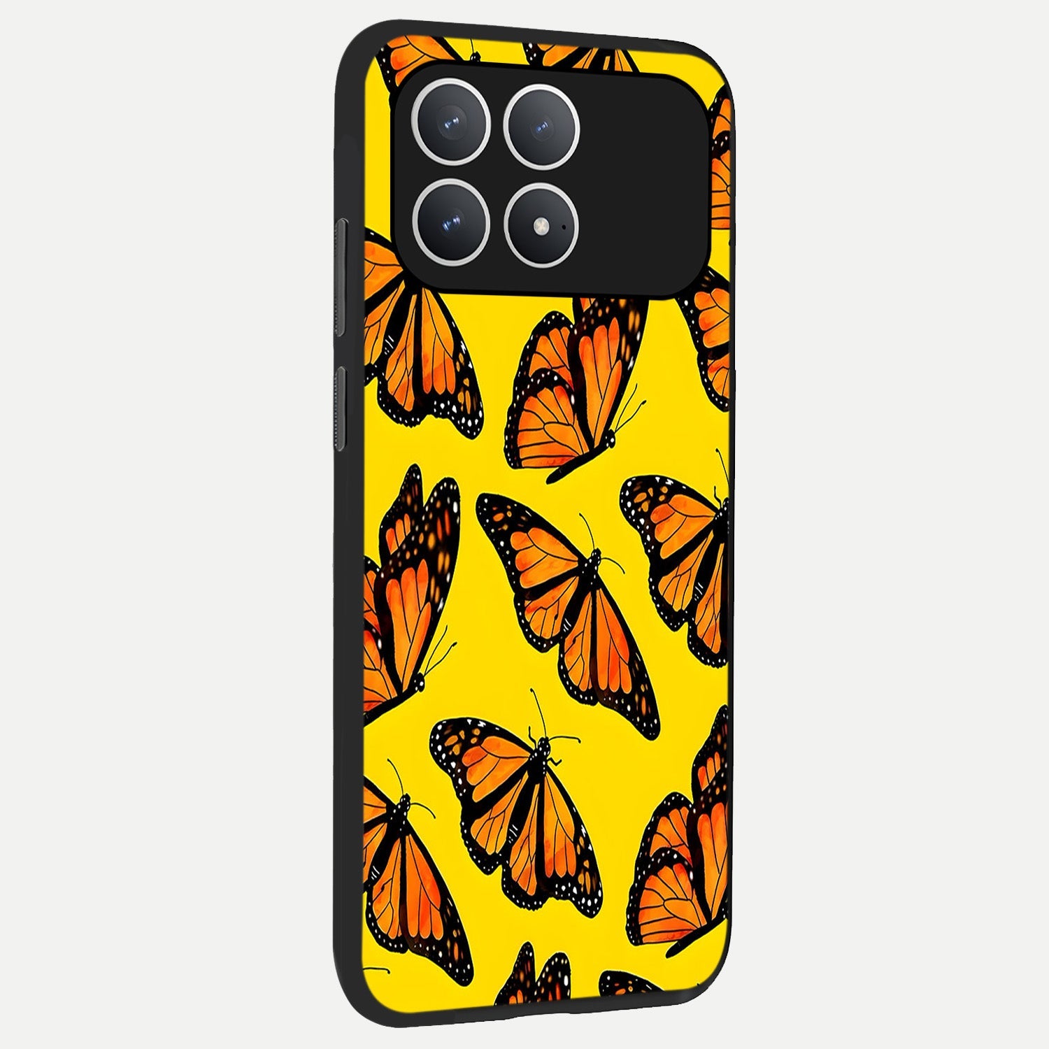  Golden Wing Flight back cover For Poco F8 Pro slim fit glass case with vibrant aesthetic design