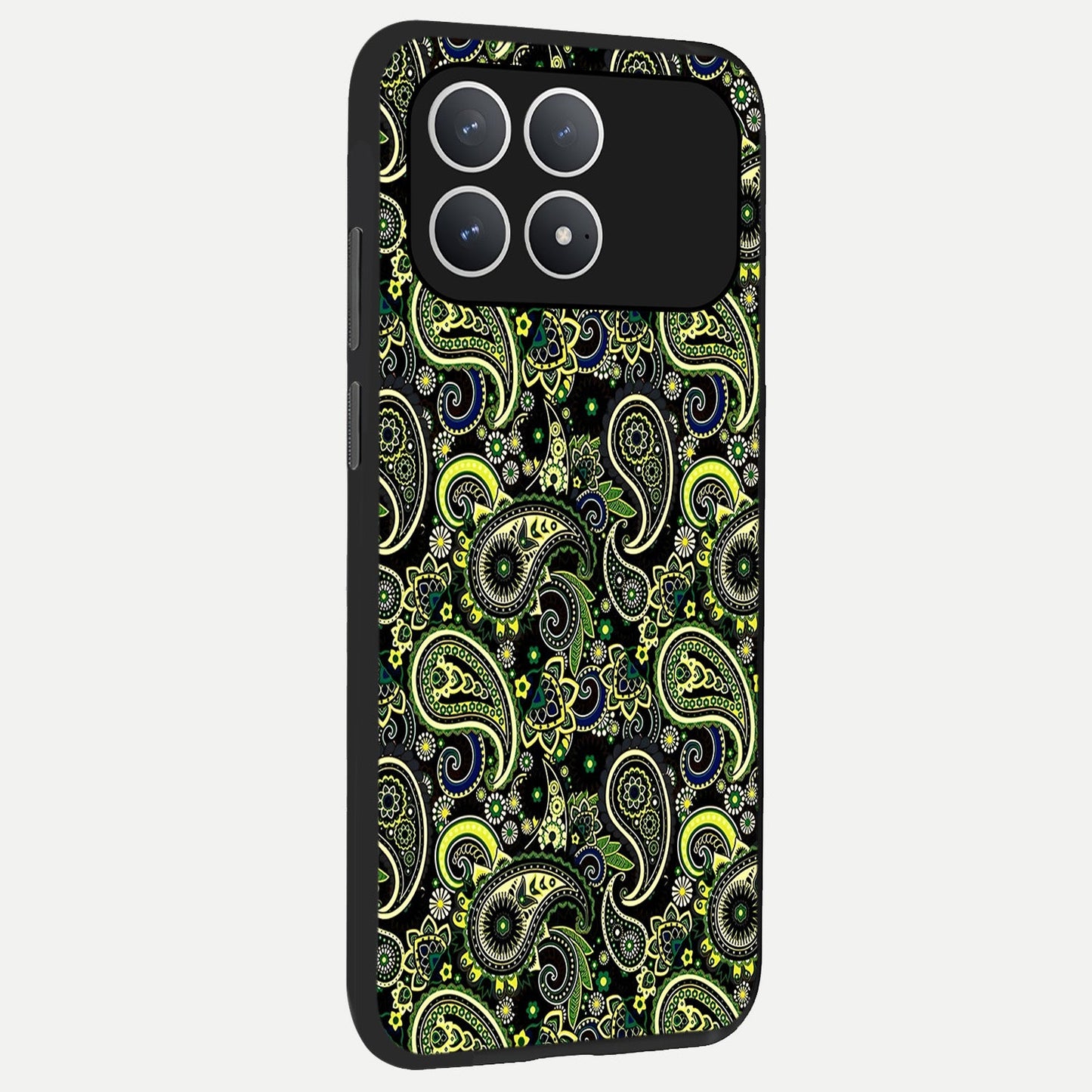  Green Lemon back cover For Poco F8 Pro slim fit glass case with vibrant aesthetic design