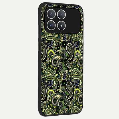  Green Lemon back cover For Poco F8 Pro slim fit glass case with vibrant aesthetic design