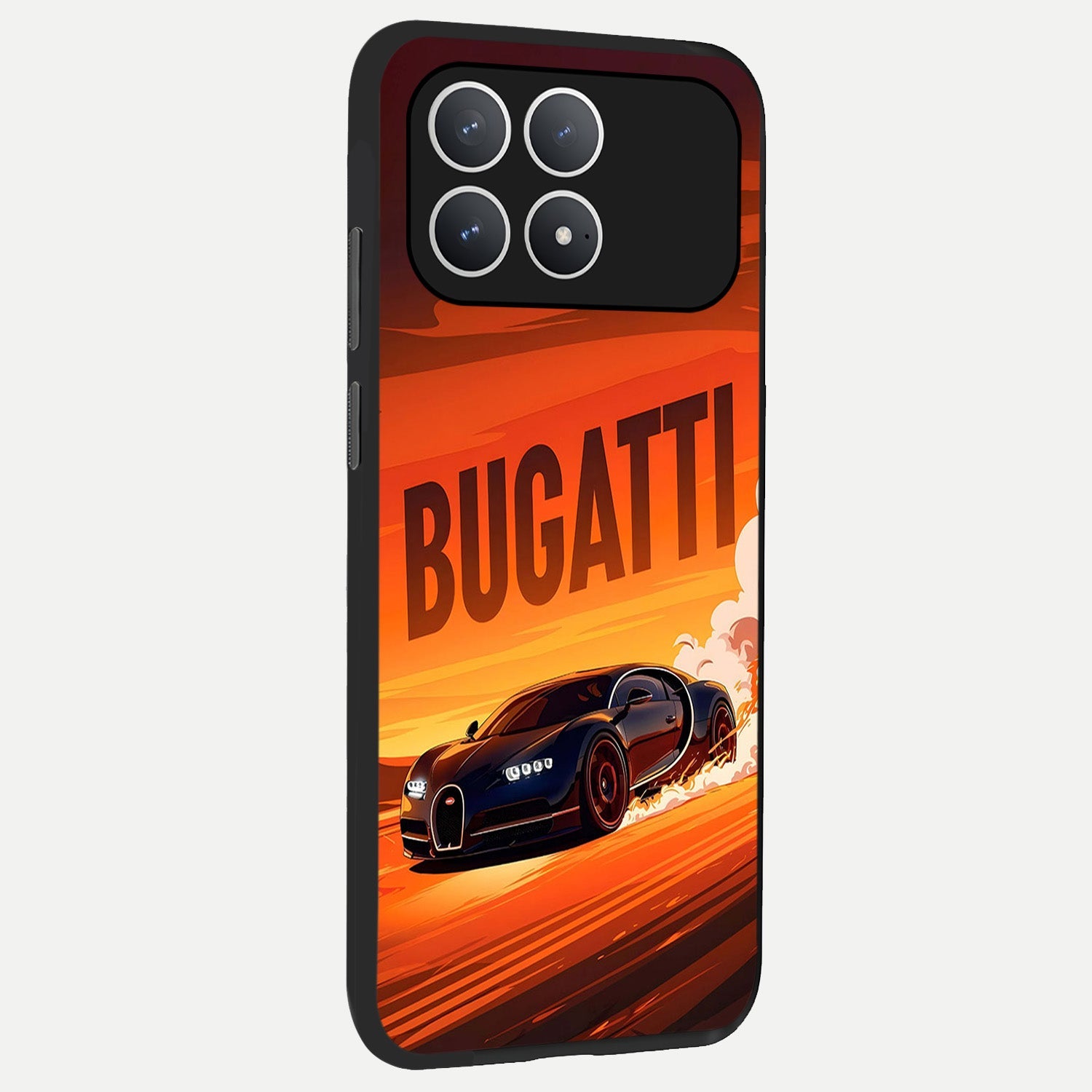  Inferno Bugatti Storm back cover For Poco F8 Pro slim fit glass case with vibrant aesthetic design