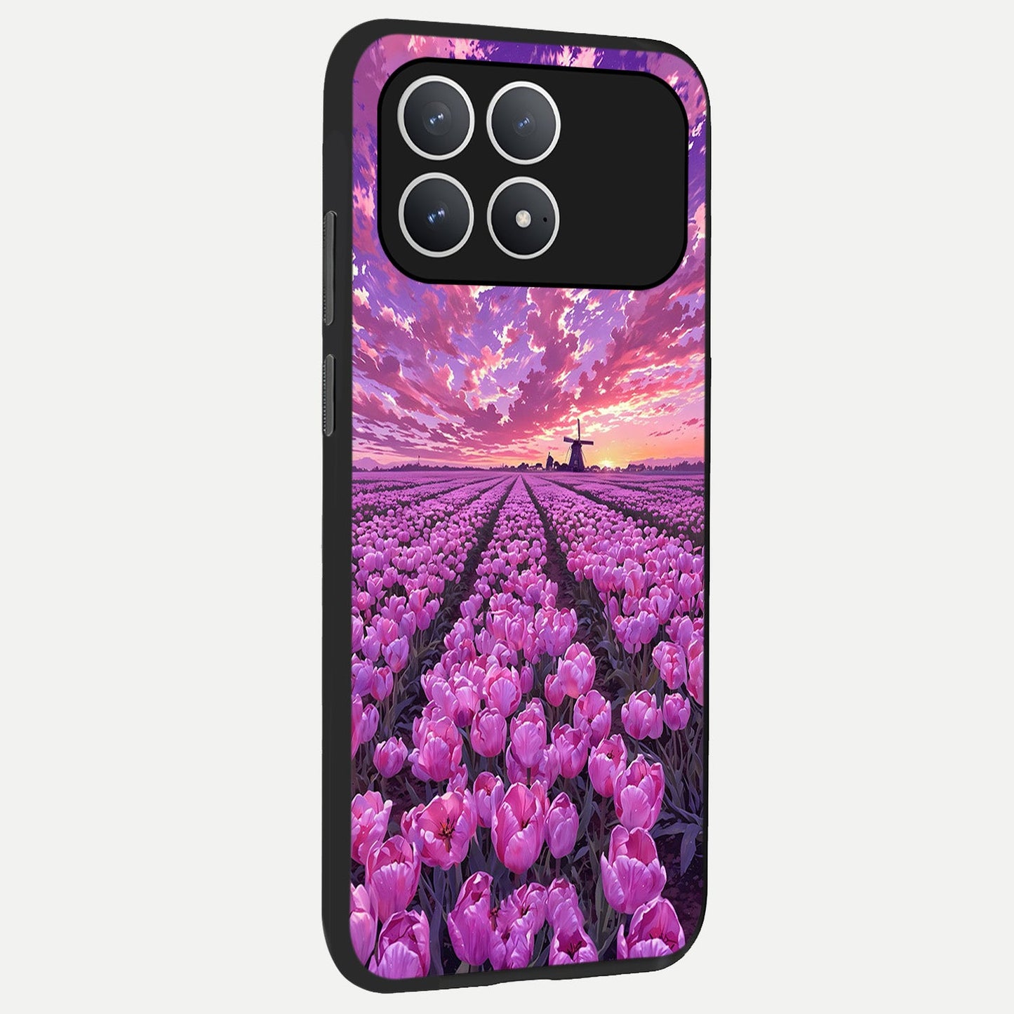 Lavender Dream Skies back cover For Poco F8 Pro slim fit glass case with vibrant aesthetic design