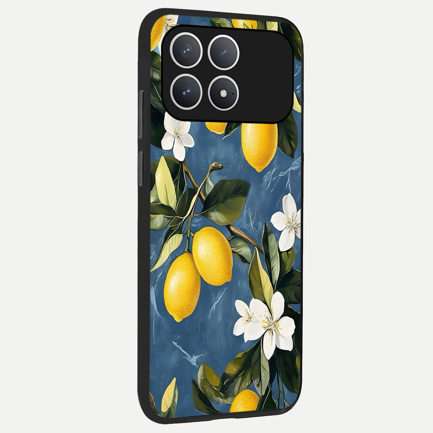  Lemon Dream Garden back cover For Poco F8 Pro slim fit glass case with vibrant aesthetic design