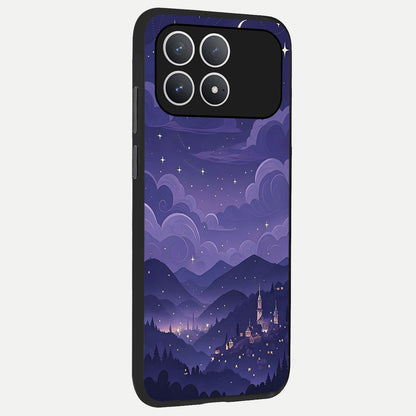  Minimal Night View back cover For Poco F8 Pro slim fit glass case with vibrant aesthetic design