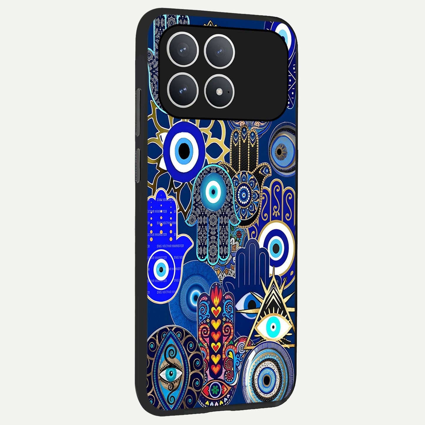  Mystic Palm Guard back cover For Poco F8 Pro slim fit glass case with vibrant aesthetic design
