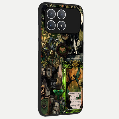 Mystic Woods Secret back cover For Poco F8 Pro slim fit glass case with vibrant aesthetic design