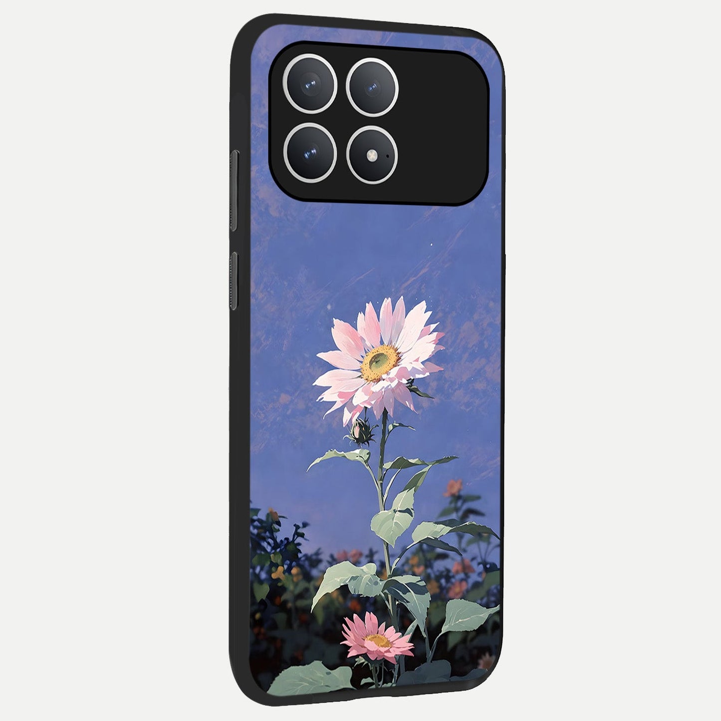  Pink Shells Outline back cover For Poco F8 Pro slim fit glass case with vibrant aesthetic design