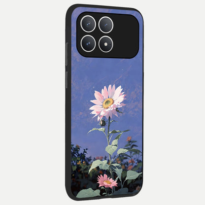  Pink Shells Outline back cover For Poco F8 Pro slim fit glass case with vibrant aesthetic design