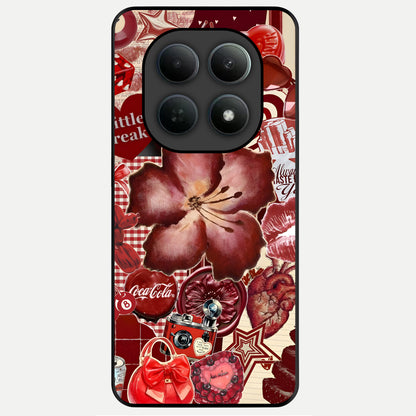  Aesthetic Little Freak Glass Case For Poco M8 back cover – full design glossy printed glass finish