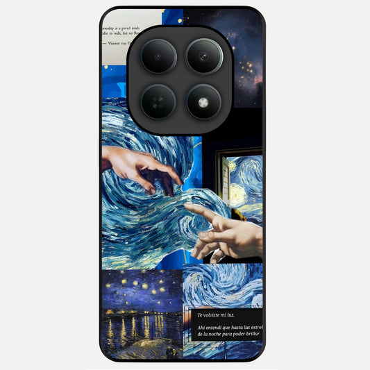  Aesthetic Vando Hands Glass Case For Poco M8 back cover – full design glossy printed glass finish