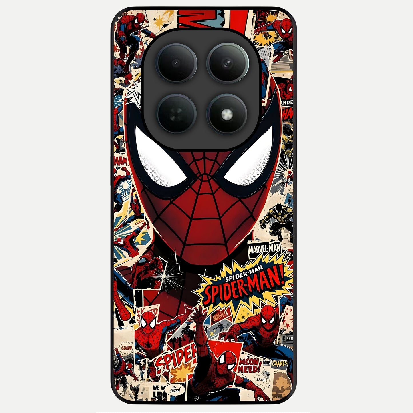  Aesthetic Wonder Spider Glass Case For Poco M8 back cover – full design glossy printed glass finish