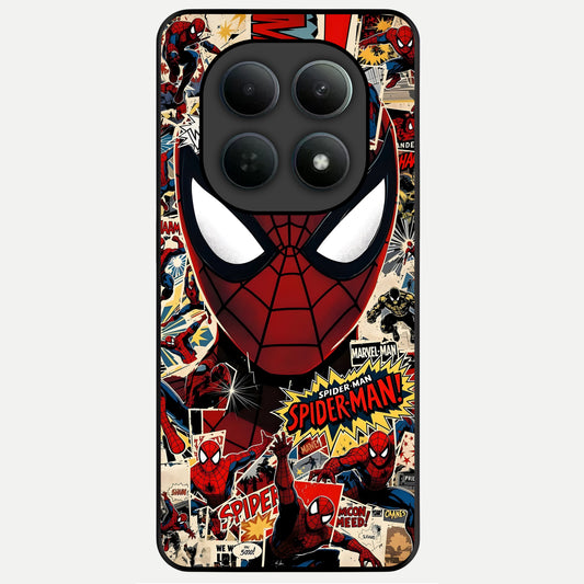  Aesthetic Wonder Spider Glass Case For Poco M8 back cover – full design glossy printed glass finish