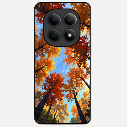  Autumn Sky Rise Glass Case For Poco M8 back cover – full design glossy printed glass finish