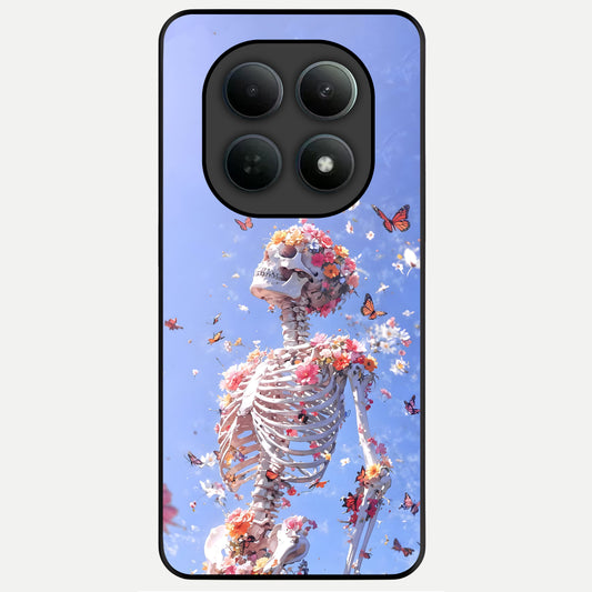  Bloom Beyond Bones Glass Case For Poco M8 back cover – full design glossy printed glass finish