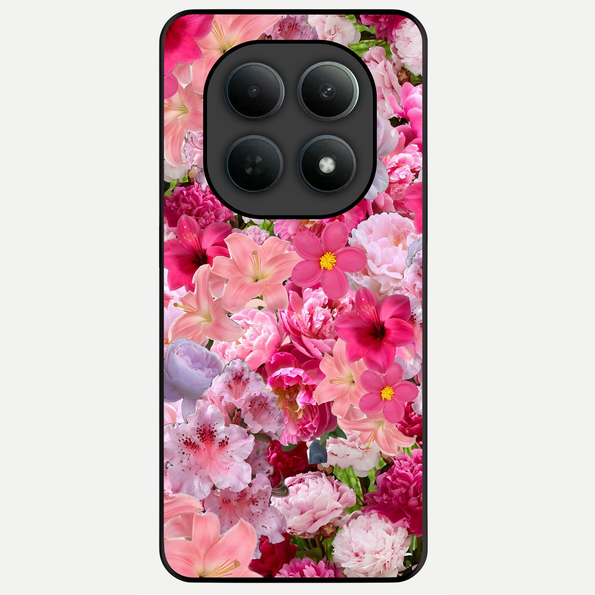  Bloom Crush Fantasy Glass Case For Poco M8 back cover – full design glossy printed glass finish