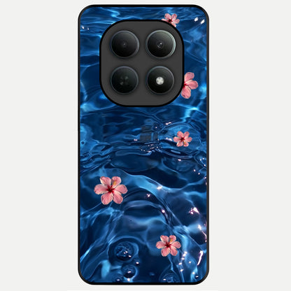  Bloom Thread Art Glass Case For Poco M8 back cover – full design glossy printed glass finish