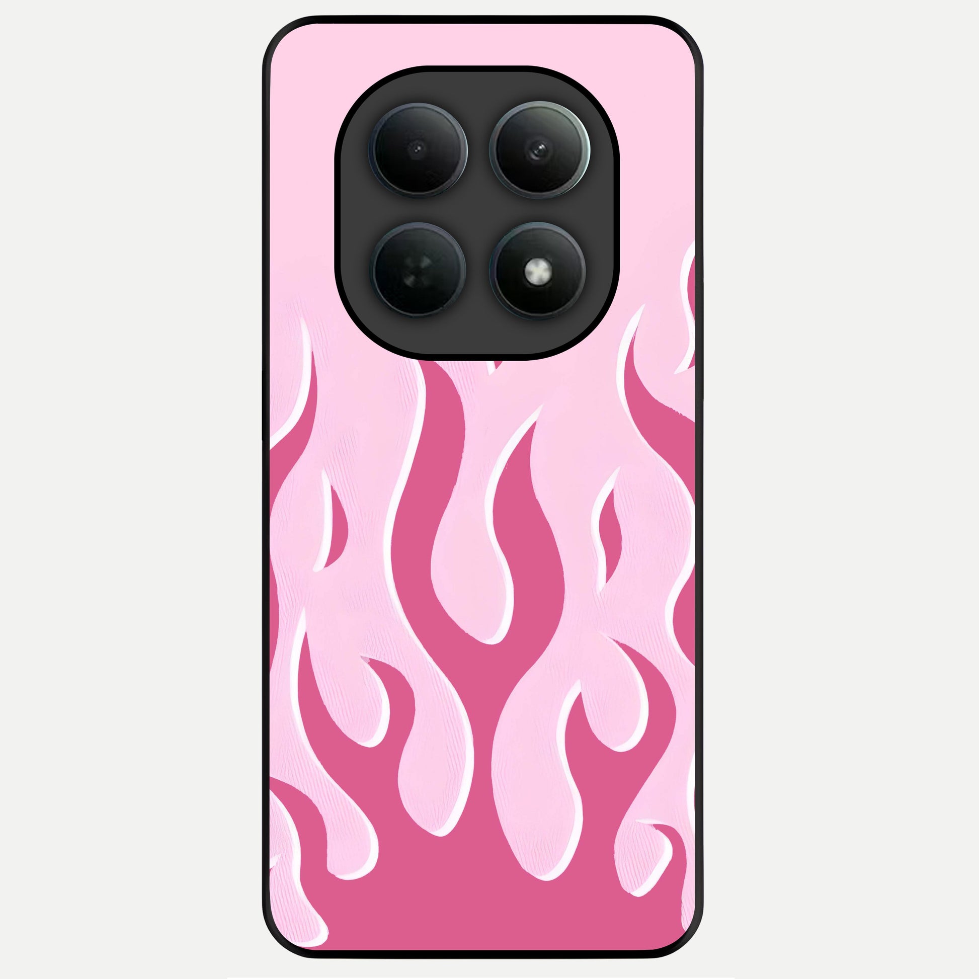  Blush Flame Energy Glass Case For Poco M8 back cover – full design glossy printed glass finish