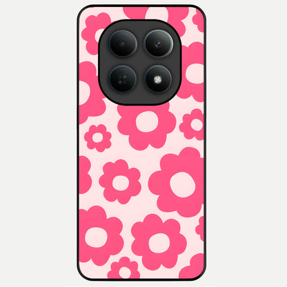  Blush Flower Pop Glass Case For Poco M8 back cover – full design glossy printed glass finish
