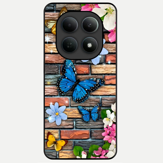  Brick Bloom Flight Glass Case For Poco M8 back cover – full design glossy printed glass finish