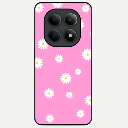  Bubblegum Daisy Pop Glass Case For Poco M8 back cover – full design glossy printed glass finish