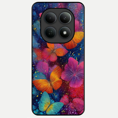  Butterfly Dream Mist Glass Case For Poco M8 back cover – full design glossy printed glass finish