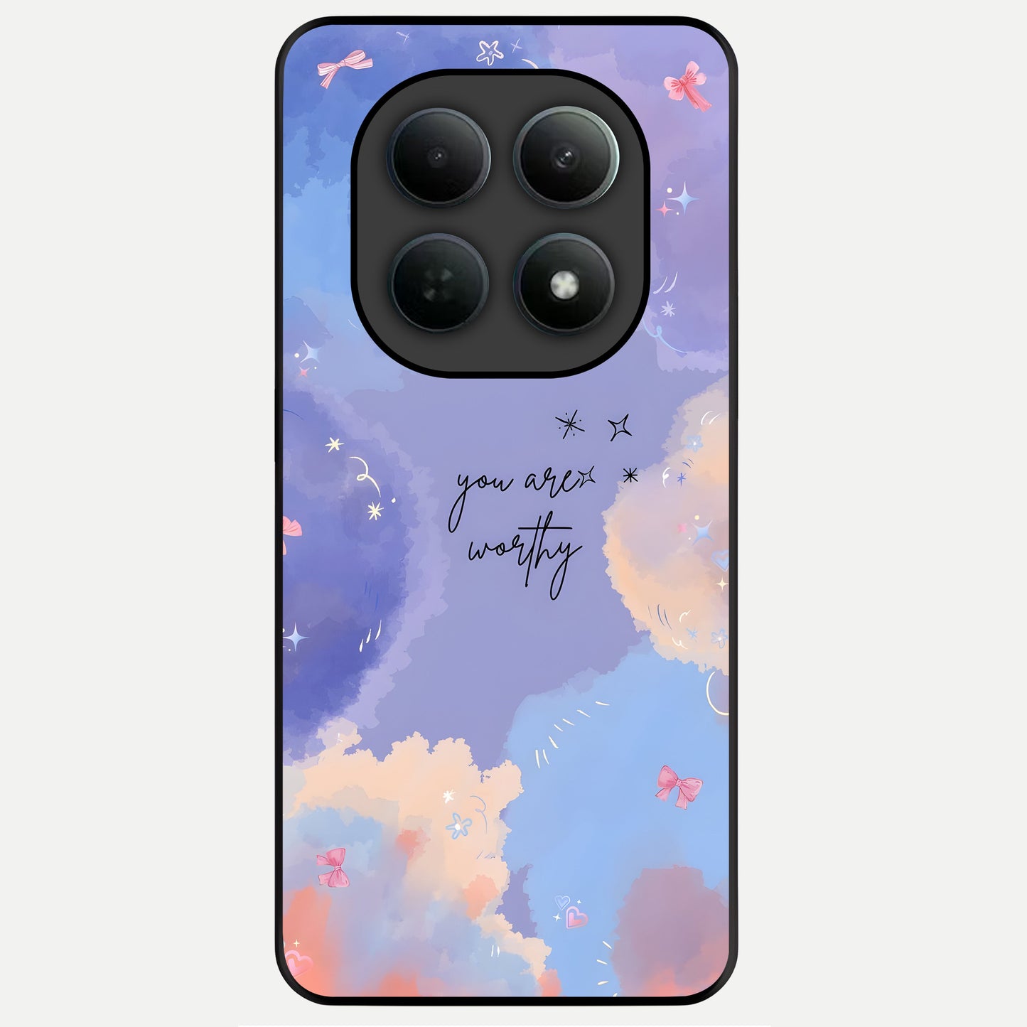  Celestial Cloud Magic Glass Case For Poco M8 back cover – full design glossy printed glass finish